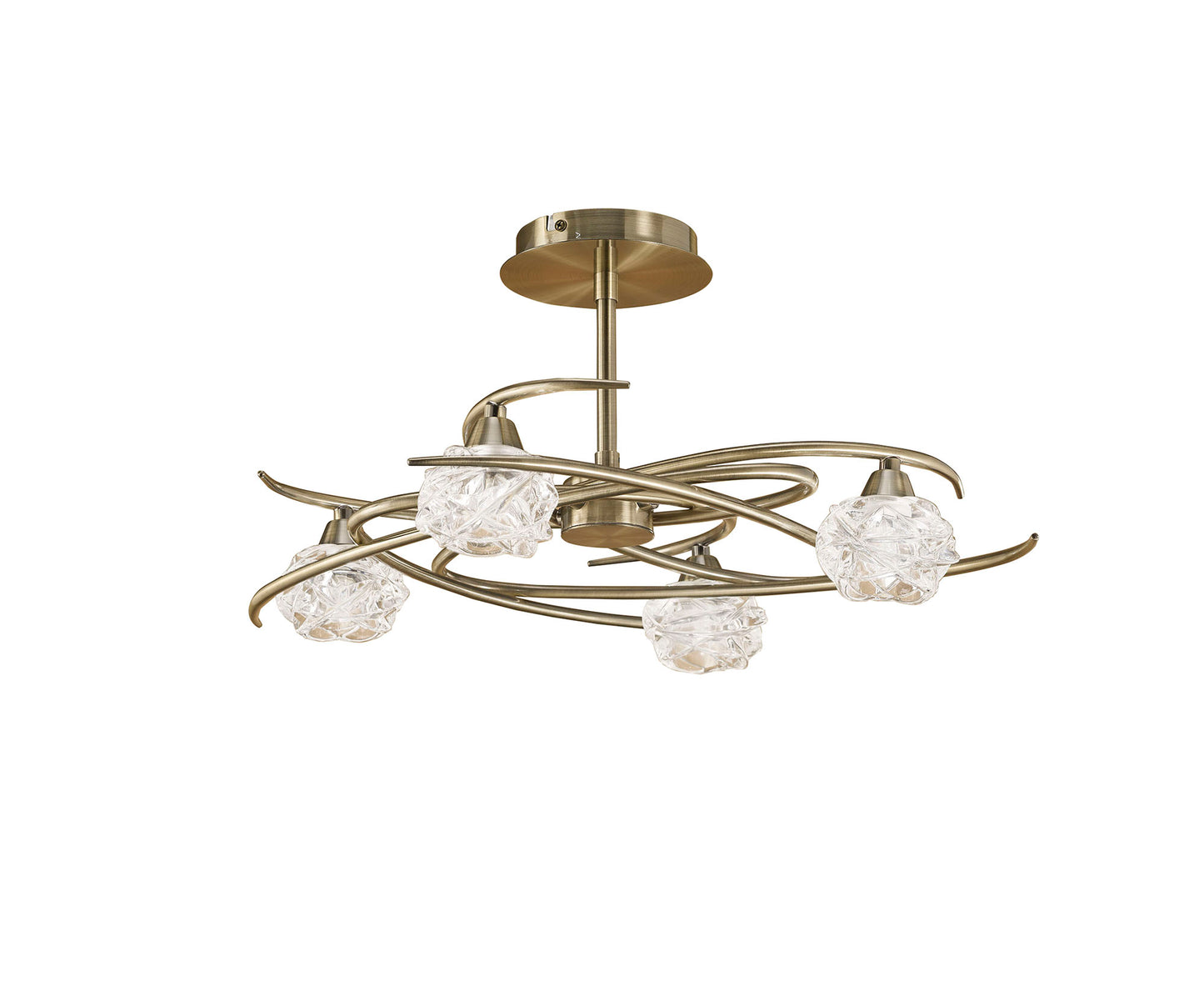 Maremagnum Ceiling 4 Light G9, Antique Brass by Mantra