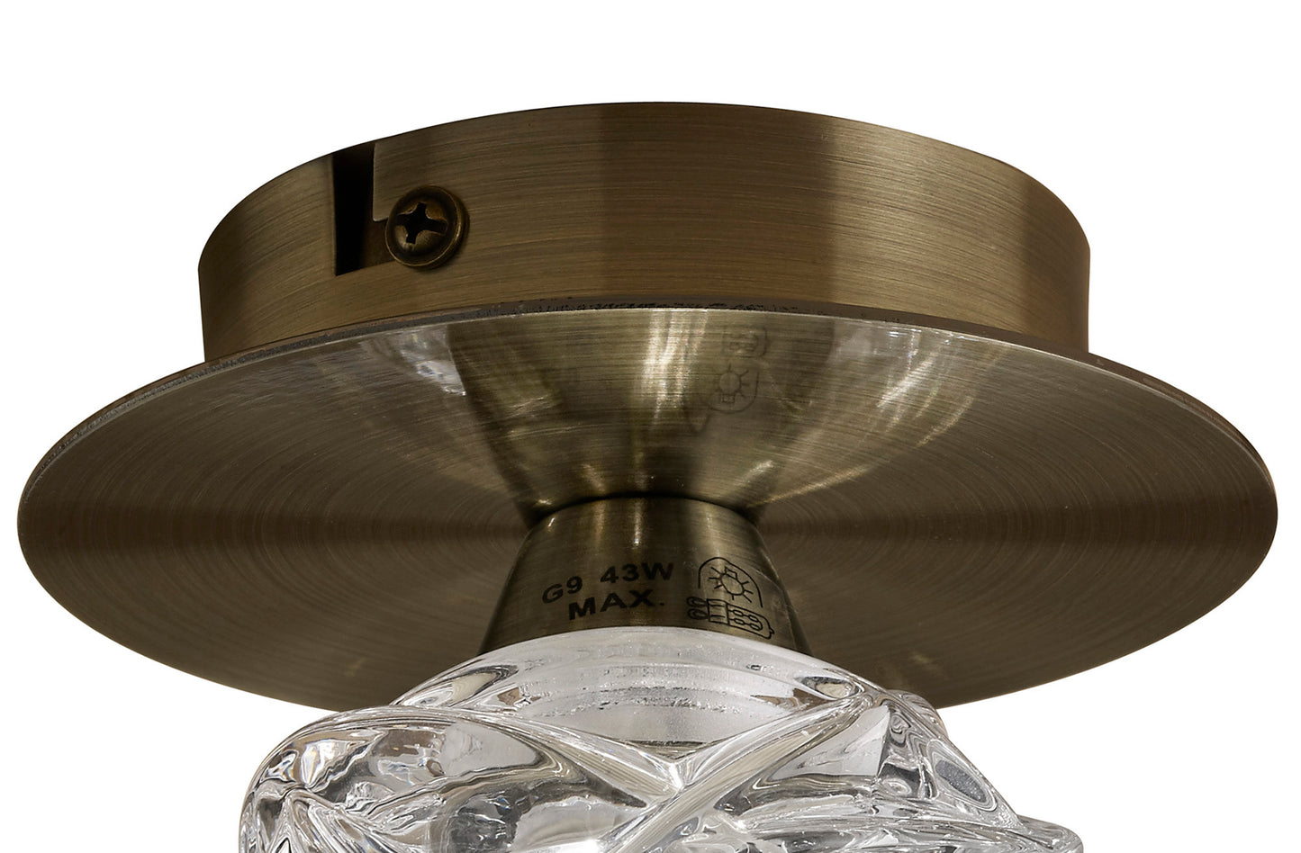 Maremagnum Ceiling 1 Light G9, Antique Brass by Mantra