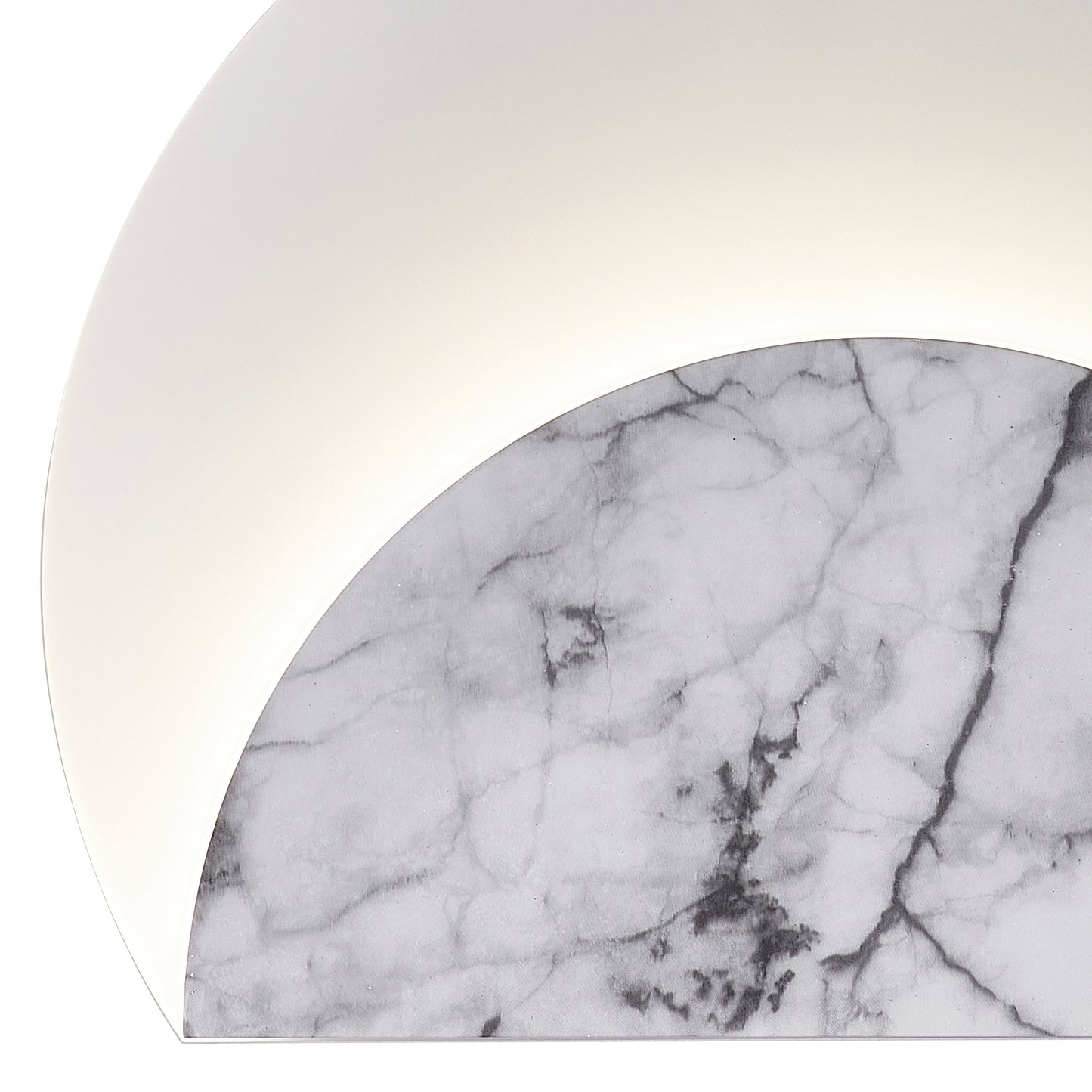 Marmol Wall Lamp Layered, 12W LED, 3000K, 1080lm, White Marble/White, 3yrs Warranty by Mantra