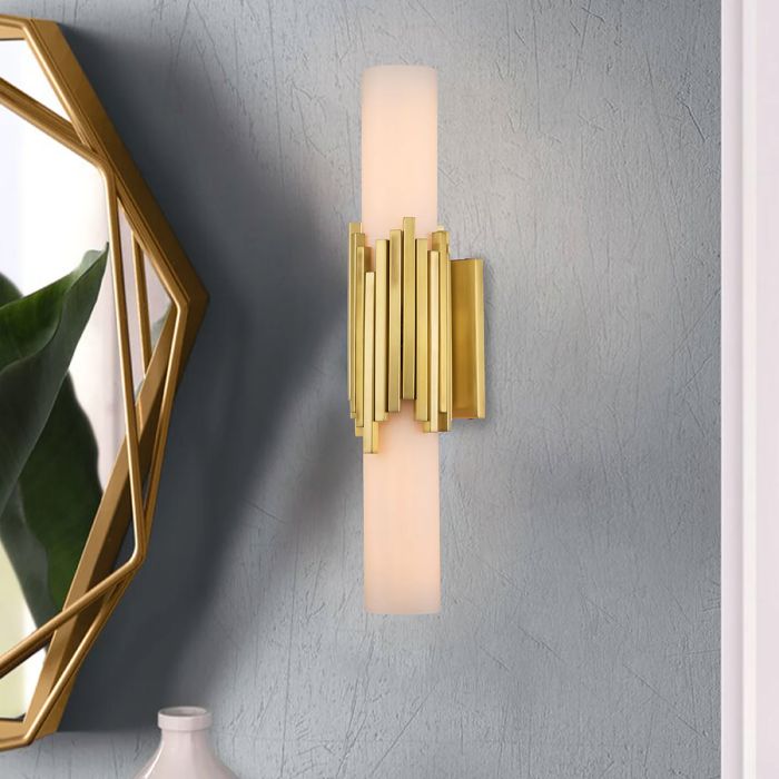 Marvelle 2 lt Wall Light - Aged Brass