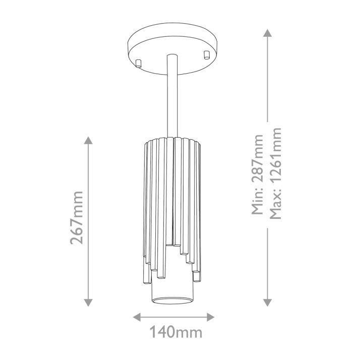 Marvele 1 lt Mini Pendant - Aged Brass