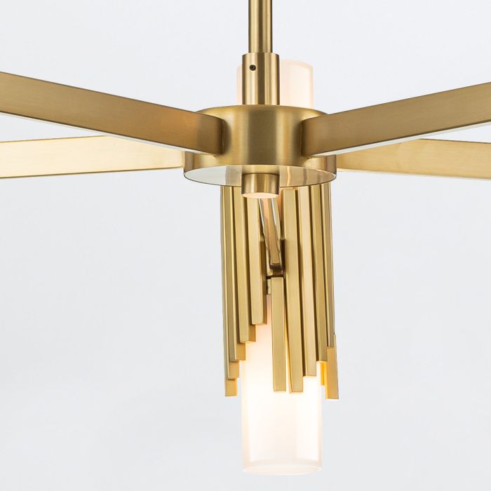 Marvele 10 lt Chandelier - Aged Brass