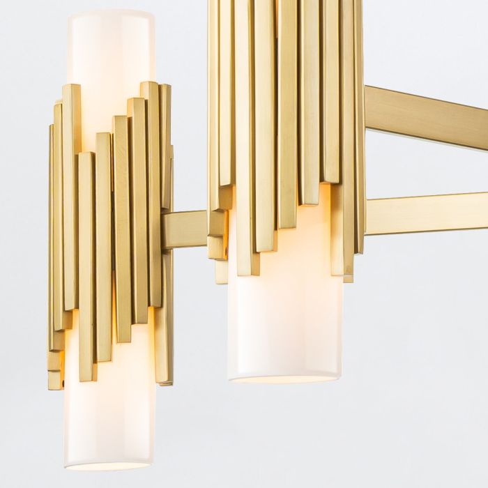 Marvele 10 lt Chandelier - Aged Brass