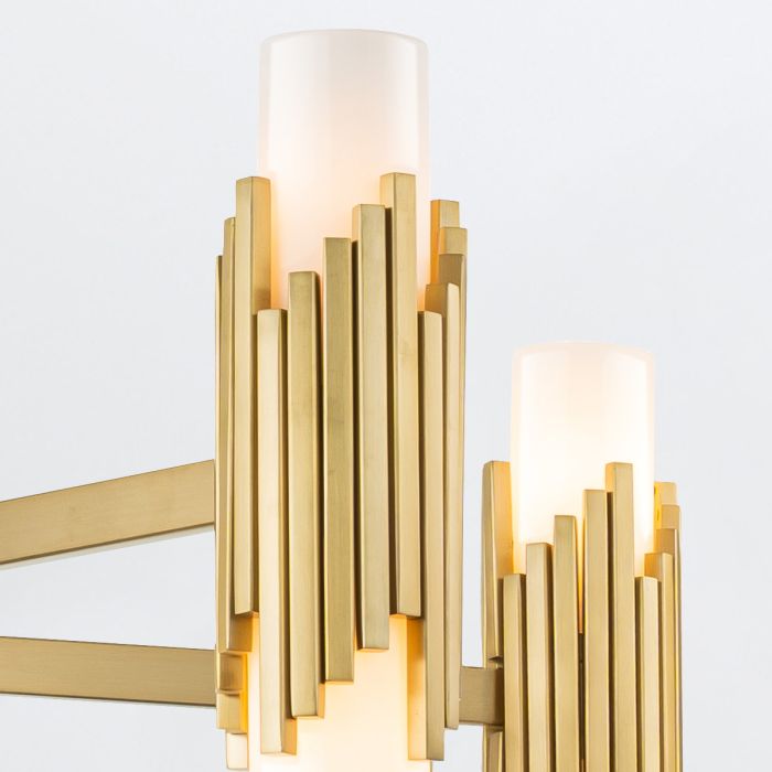 Marvele 10 lt Chandelier - Aged Brass