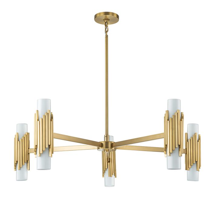 Marvele 10 lt Chandelier - Aged Brass