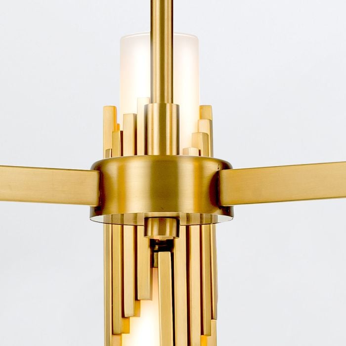 Marvele 6 lt Chandelier - Aged Brass
