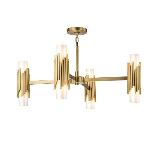 Marvele 8 lt Chandelier - Aged Brass