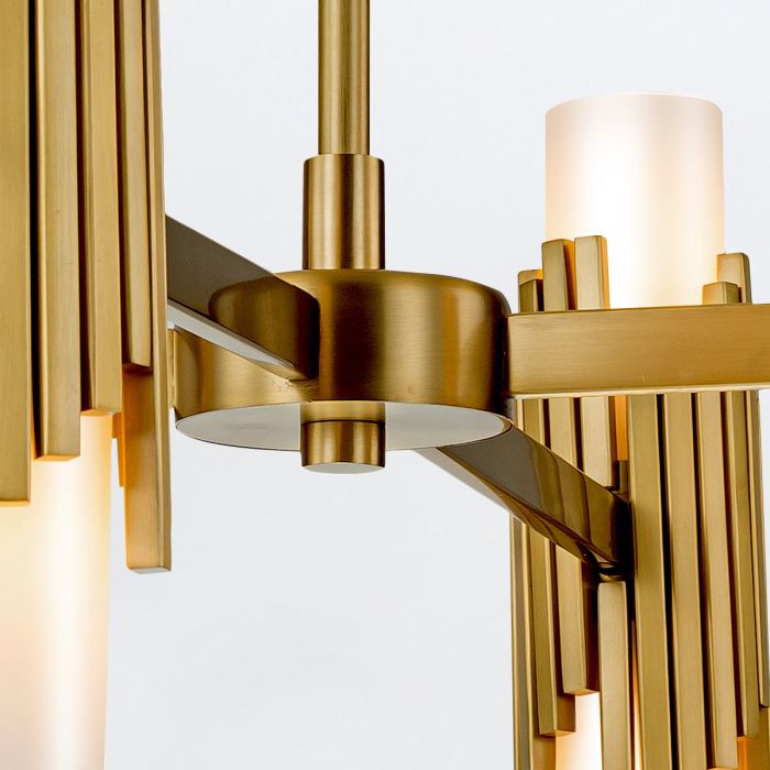 Marvele 8 lt Chandelier - Aged Brass