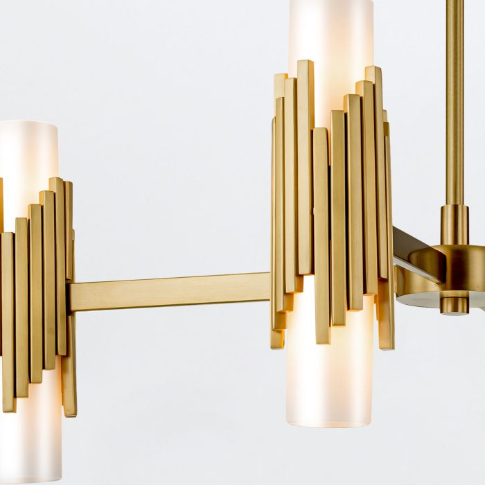 Marvele 8 lt Chandelier - Aged Brass