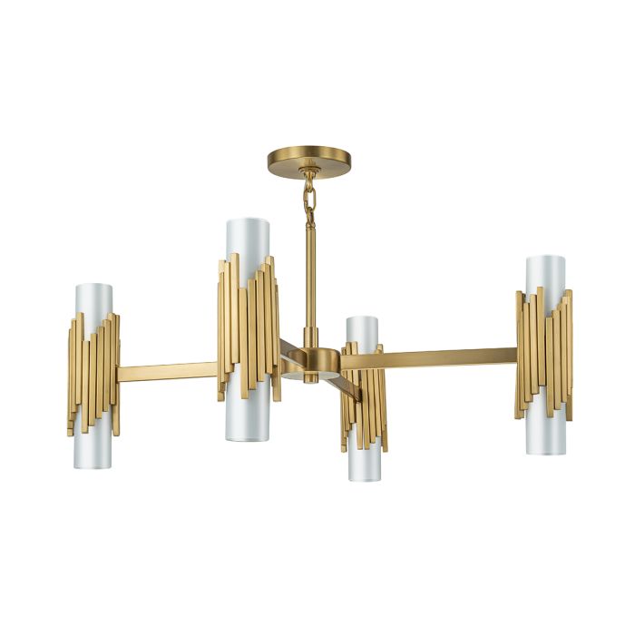 Marvele 8 lt Chandelier - Aged Brass