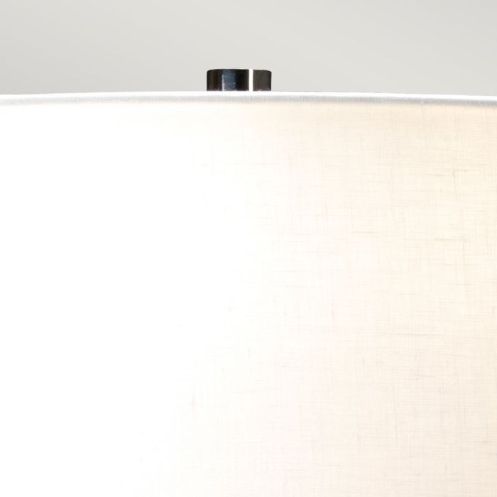 Maryland 1 Light Table Lamp - Light Brown & Matt Graphite with White Shade