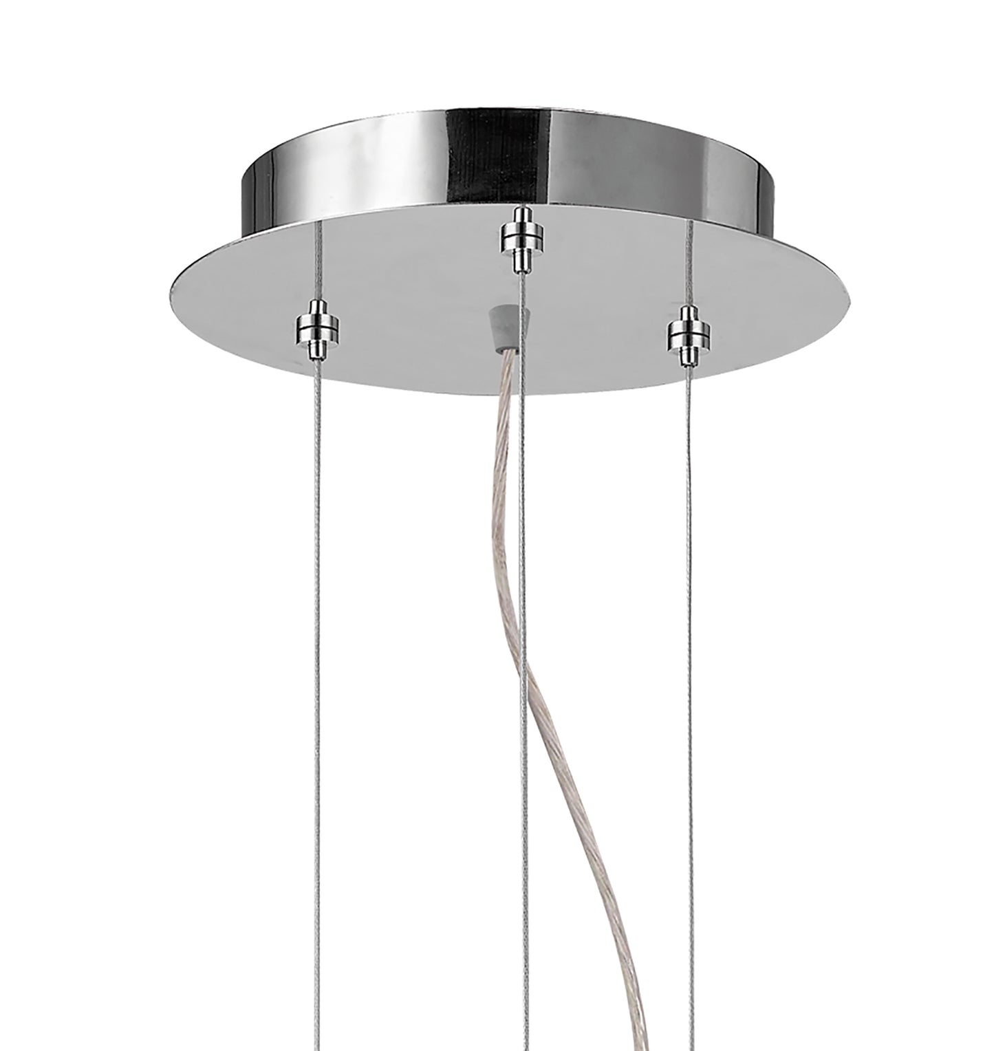 Maui Pendant 5W+19W LED 3000K, 2520lm, Gloss White / Polished Chrome, 3yrs Warranty by Mantra