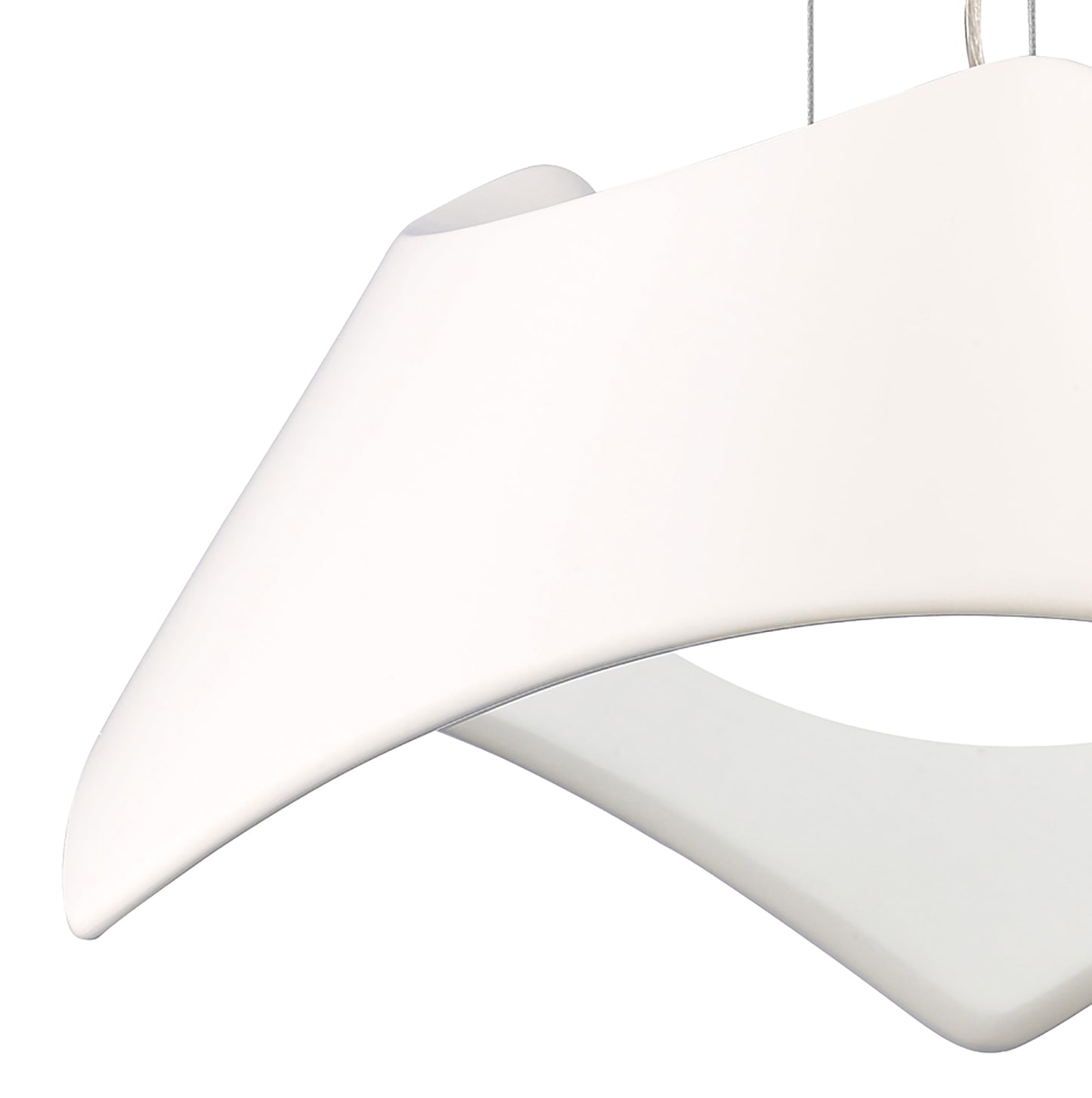 Maui Pendant 5W+19W LED 3000K, 2520lm, Gloss White / Polished Chrome, 3yrs Warranty by Mantra