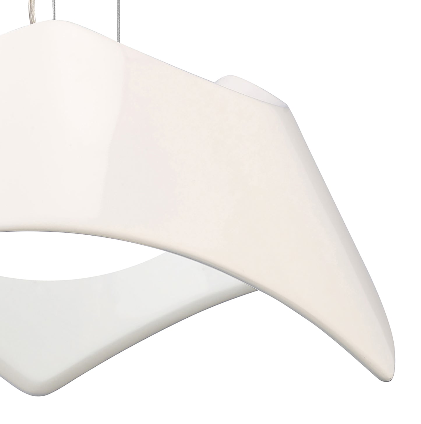 Maui Pendant 5W+19W LED 3000K, 2520lm, Gloss White / Polished Chrome, 3yrs Warranty by Mantra