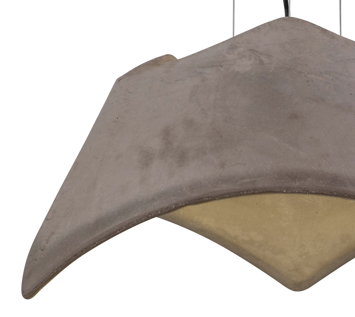 Maui Pendant 3 Light E27, Cement Effect / Polished Chrome by Mantra