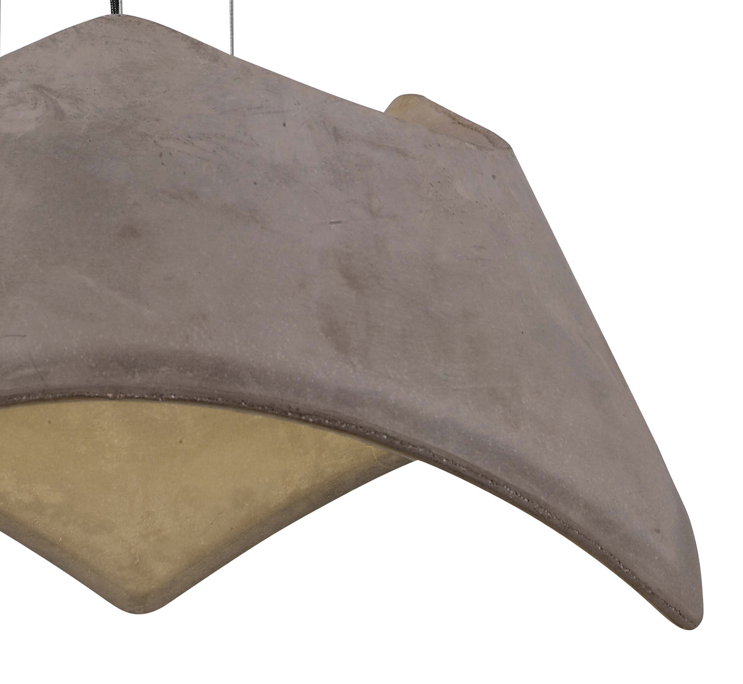 Maui Pendant 3 Light E27, Cement Effect / Polished Chrome by Mantra