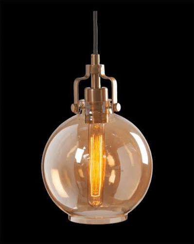 Philip Round Single Pendant Antique Brass Illuminati Light