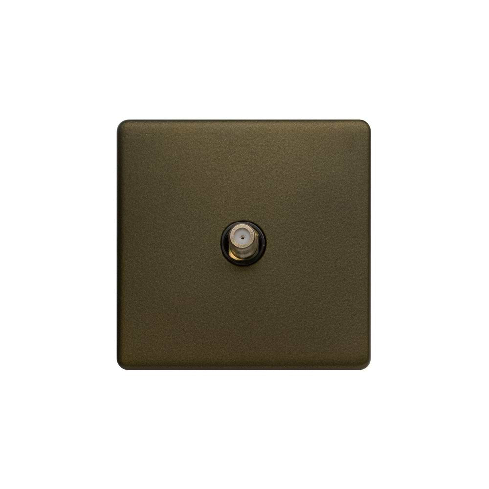 The Eton Collection Bronze 1 Gang Satellite Socket Screwless