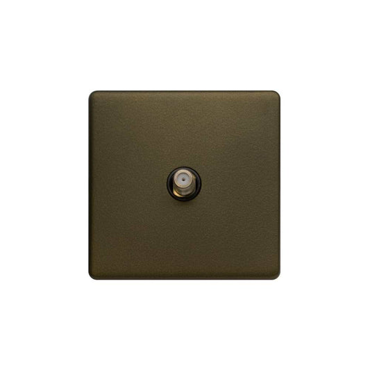 The Eton Collection Bronze 1 Gang Satellite Socket Screwless