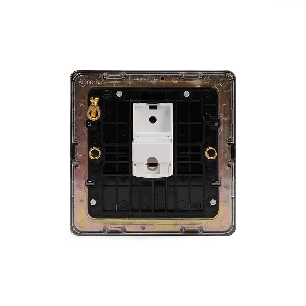 The Belgravia Collection Old Brass 1 Gang Data Socket RJ45 Ethernet Cat5/Cat6