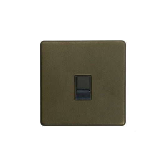 The Eton Collection Bronze 1 Gang Data Socket RJ45 Ethernet Cat5/6 Screwless