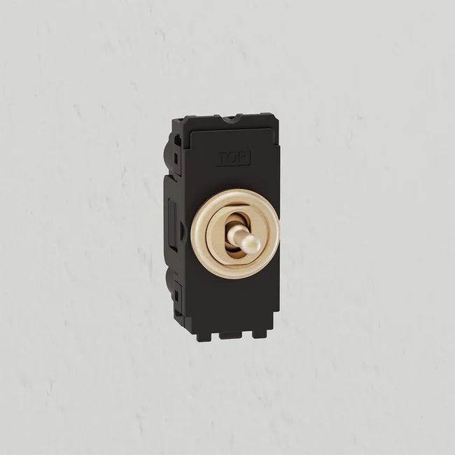 Corston Centre Retractive Switch Antique Brass