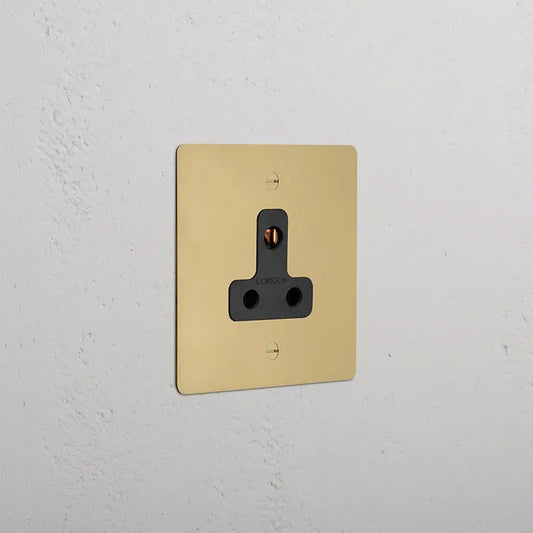 Corston 1g Antique Brass Single 5A Light Socket with Black Insert