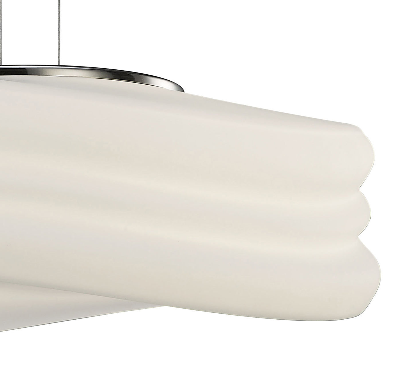 Mediterraneo Pendant 3 Light E27 Large, Polished Chrome / Frosted White Glass by Mantra