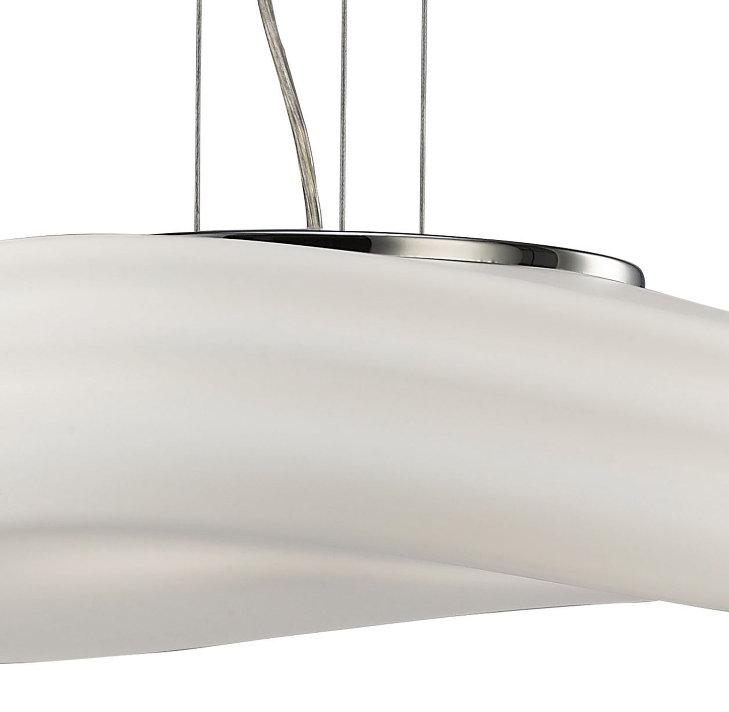 Mediterraneo Pendant 2 Light E27 Medium, Polished Chrome / Frosted White Glass by Mantra