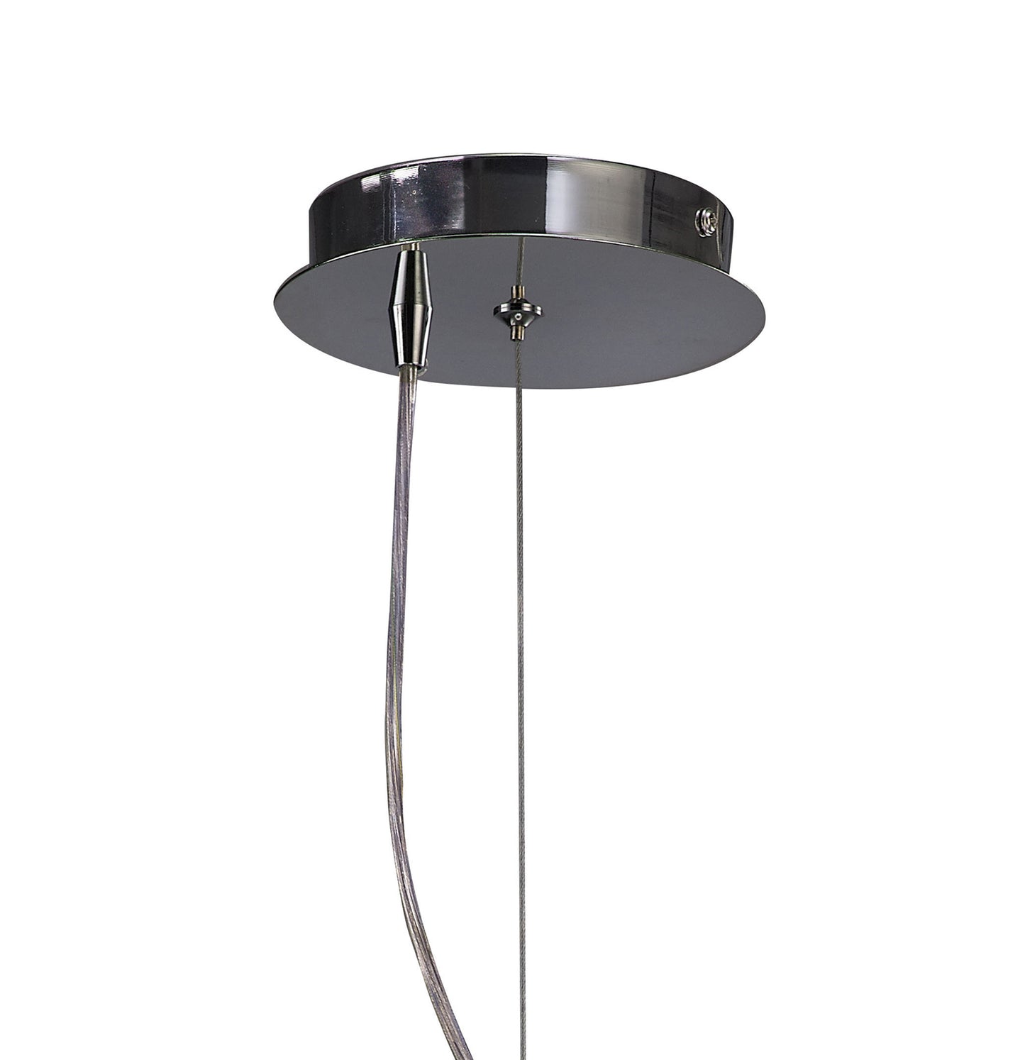 Mediterraneo Pendant 2 Light GU10 Small, Polished Chrome / Frosted White Glass, CFL Lamps INCLUDED by Mantra