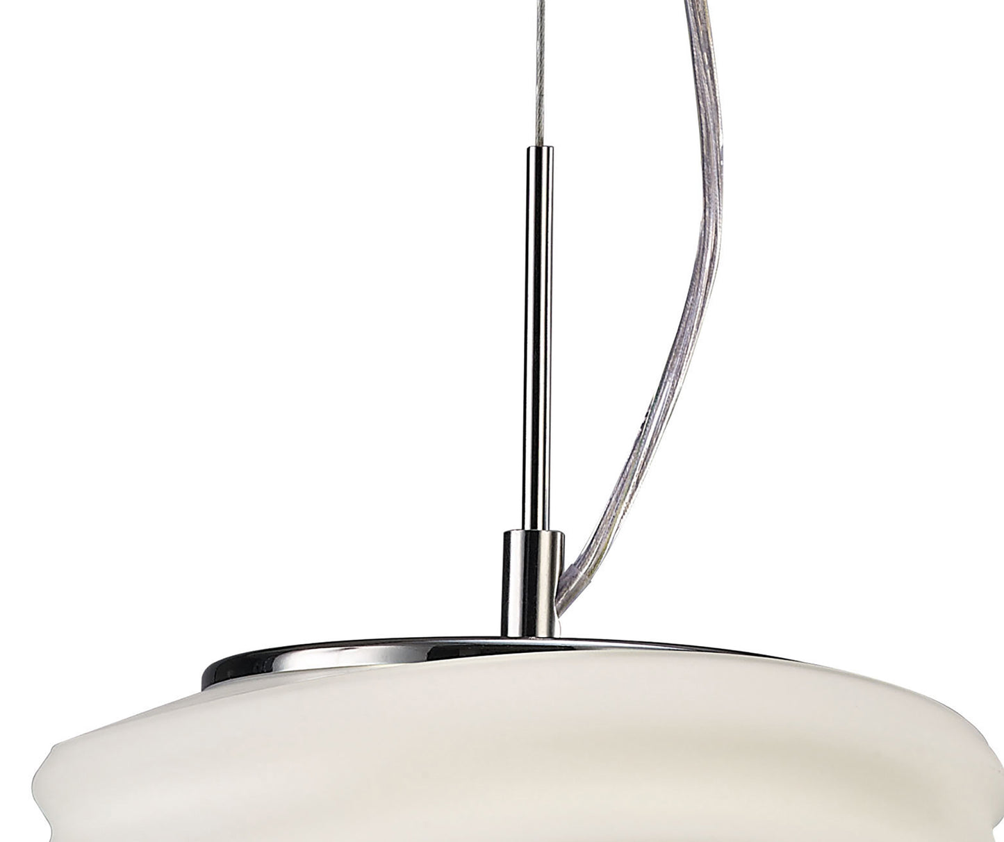 Mediterraneo Pendant 2 Light GU10 Small, Polished Chrome / Frosted White Glass, CFL Lamps INCLUDED by Mantra