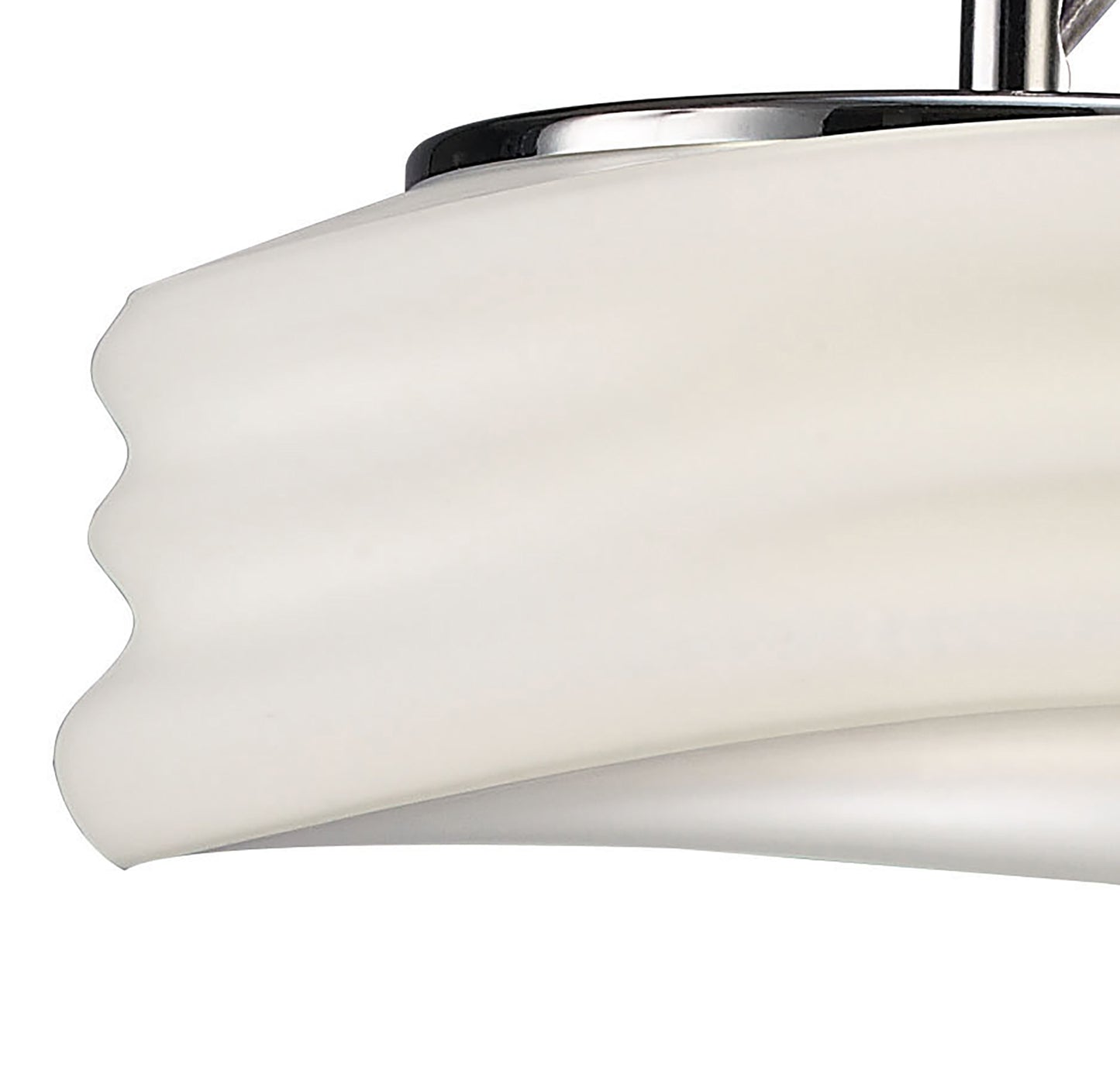 Mediterraneo Pendant 2 Light GU10 Small, Polished Chrome / Frosted White Glass, CFL Lamps INCLUDED by Mantra