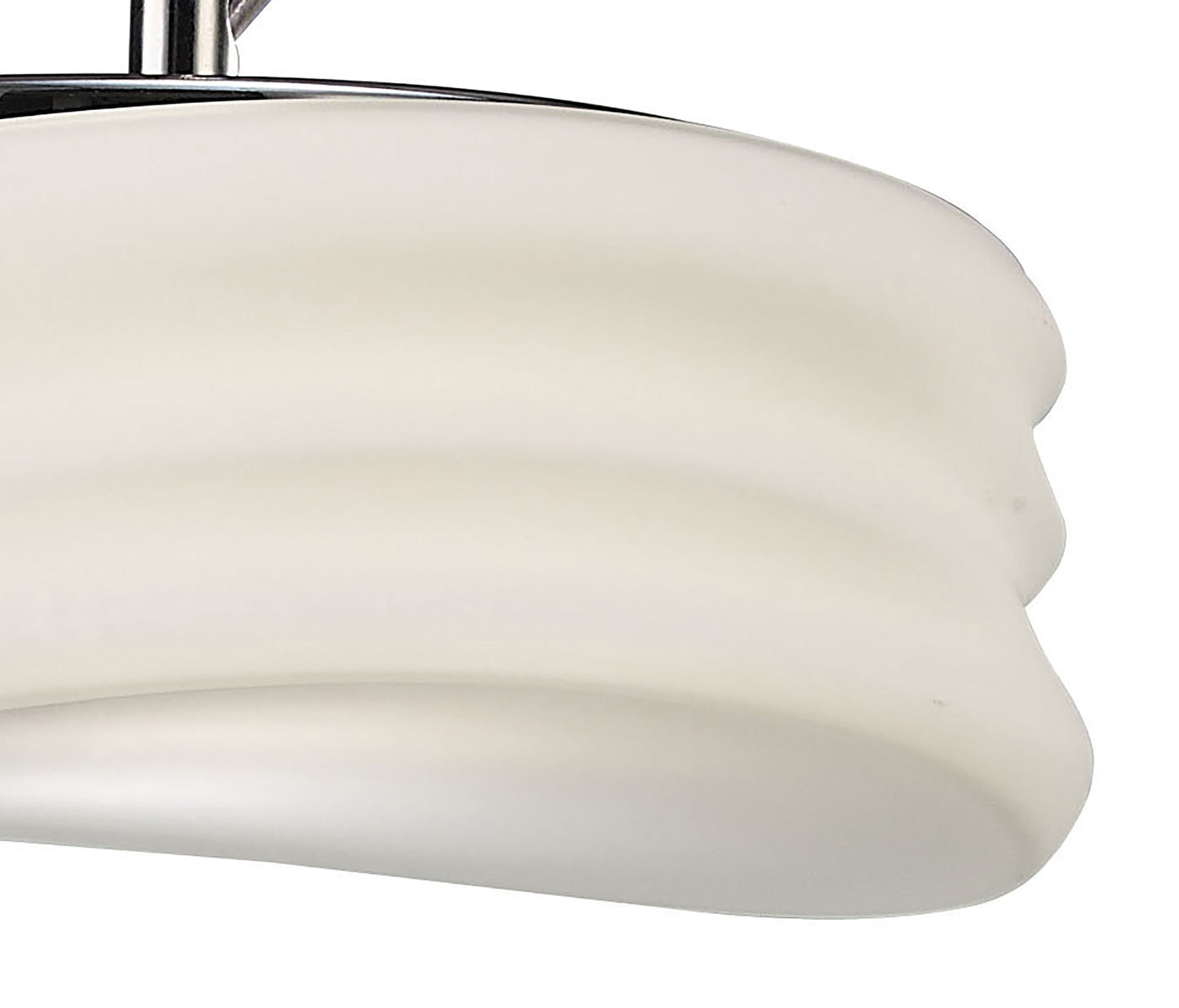 Mediterraneo Pendant 2 Light GU10 Small, Polished Chrome / Frosted White Glass, CFL Lamps INCLUDED by Mantra