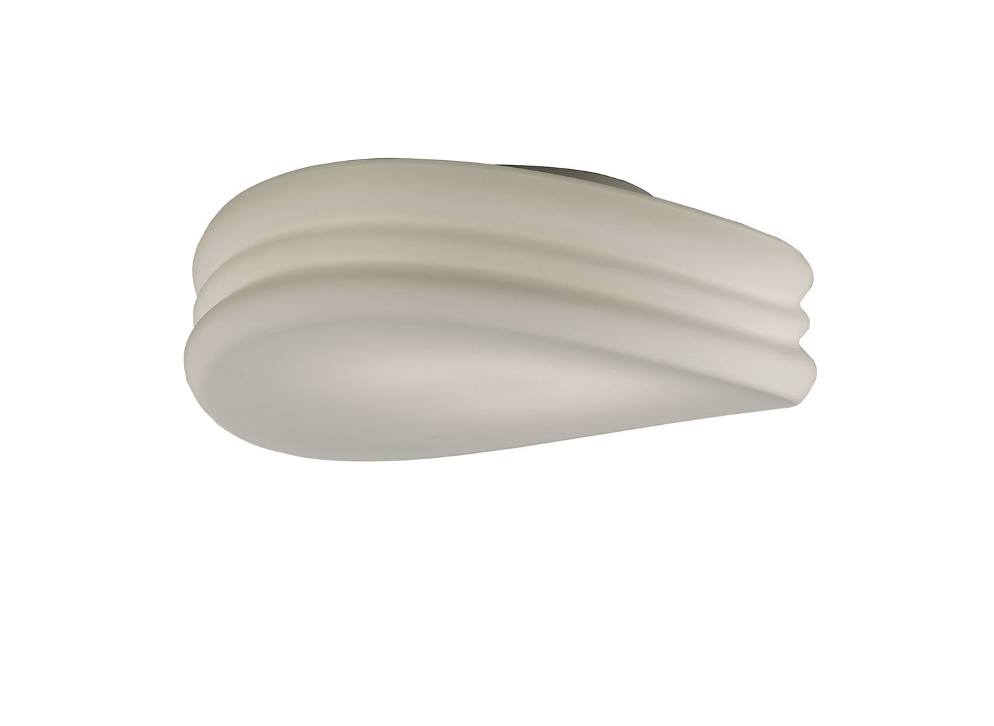 Mediterraneo Flush Ceiling / Wall 3 Light E27 Large, Frosted White Glass by Mantra