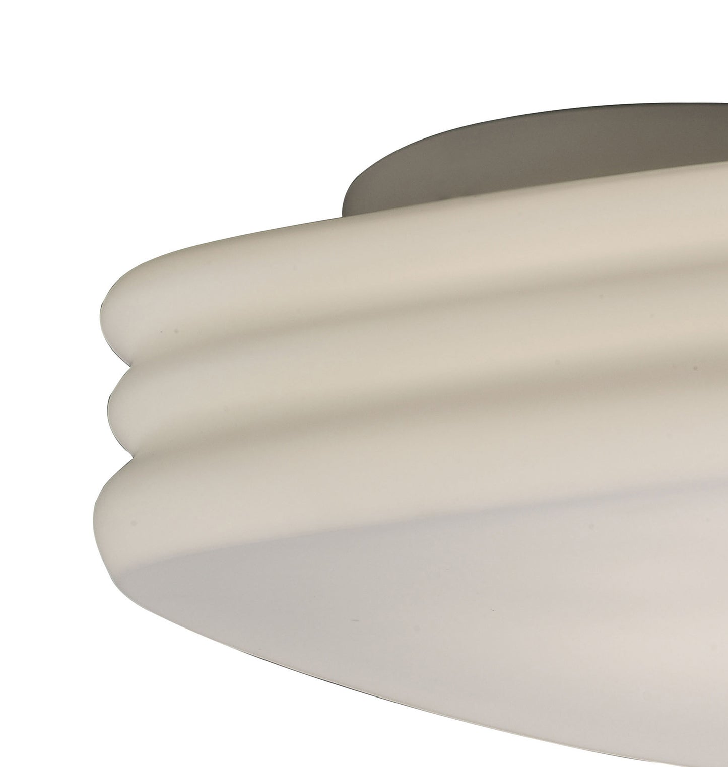 Mediterraneo Flush Ceiling / Wall 2 Light E27 Medium, Frosted White Glass by Mantra