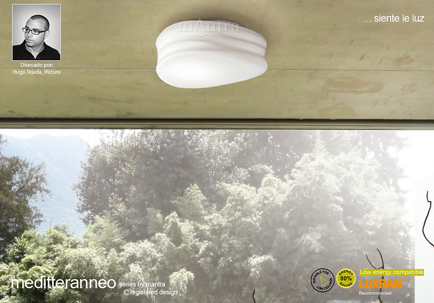 Mediterraneo Pendant 2 Light GU10 Small, Polished Chrome / Frosted White Glass, CFL Lamps INCLUDED by Mantra