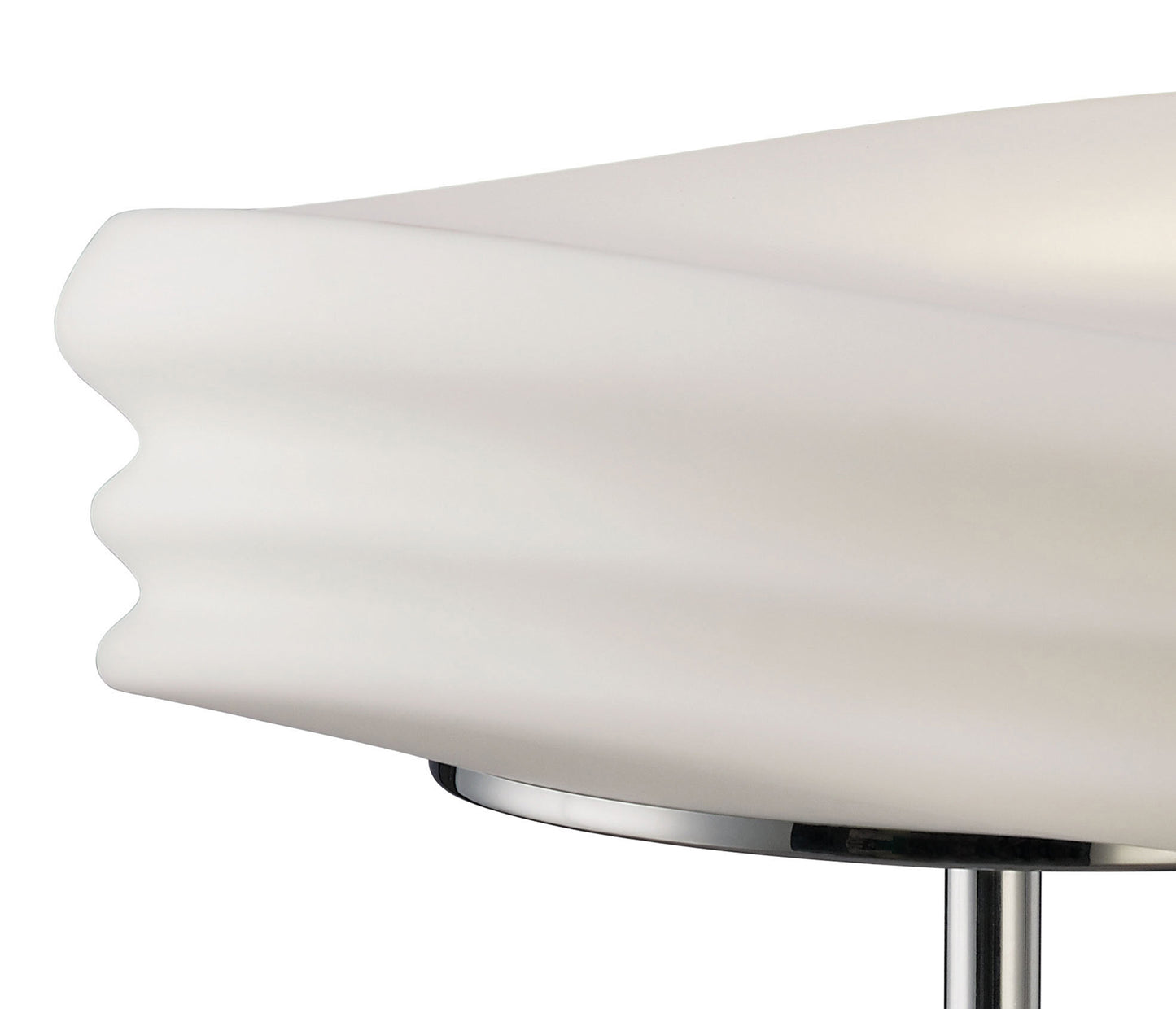 Mediterraneo Table Lamp 2 Light E27 Medium, Polished Chrome / Frosted White Glass by Mantra