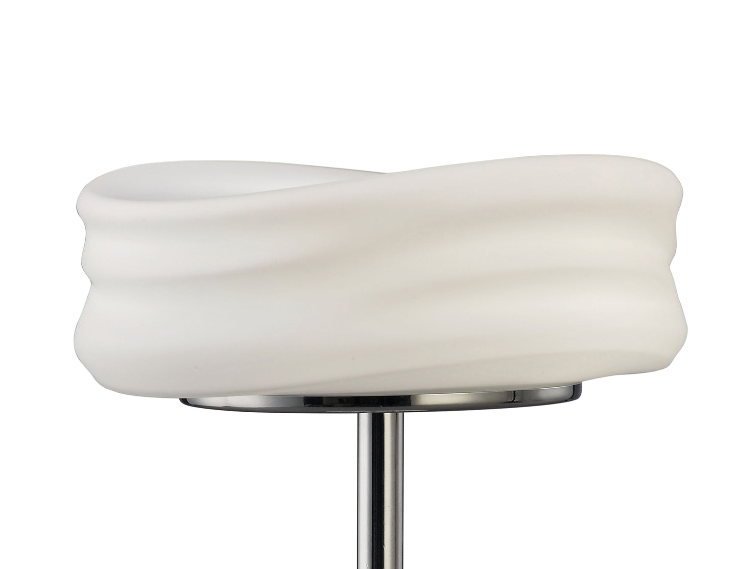 Mediterraneo Table Lamp 2 Light GU10 Small, Polished Chrome / Frosted White Glass, CFL Lamps INCLUDED by Mantra