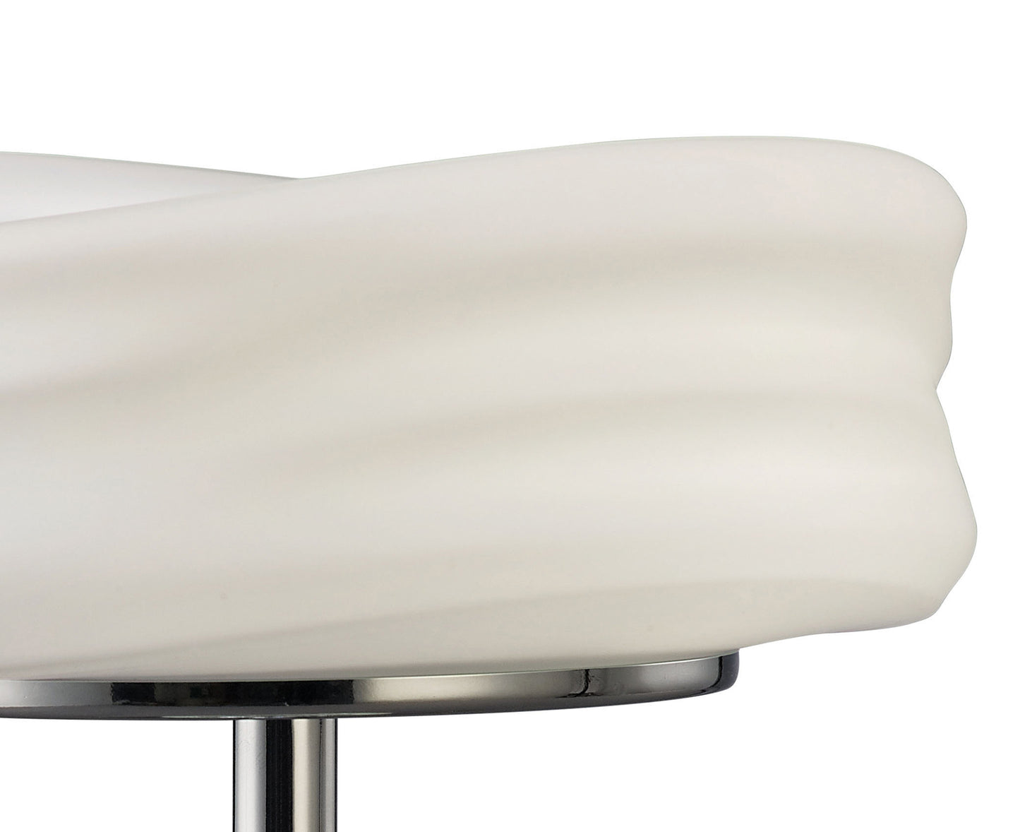 Mediterraneo Table Lamp 2 Light GU10 Small, Polished Chrome / Frosted White Glass, CFL Lamps INCLUDED by Mantra