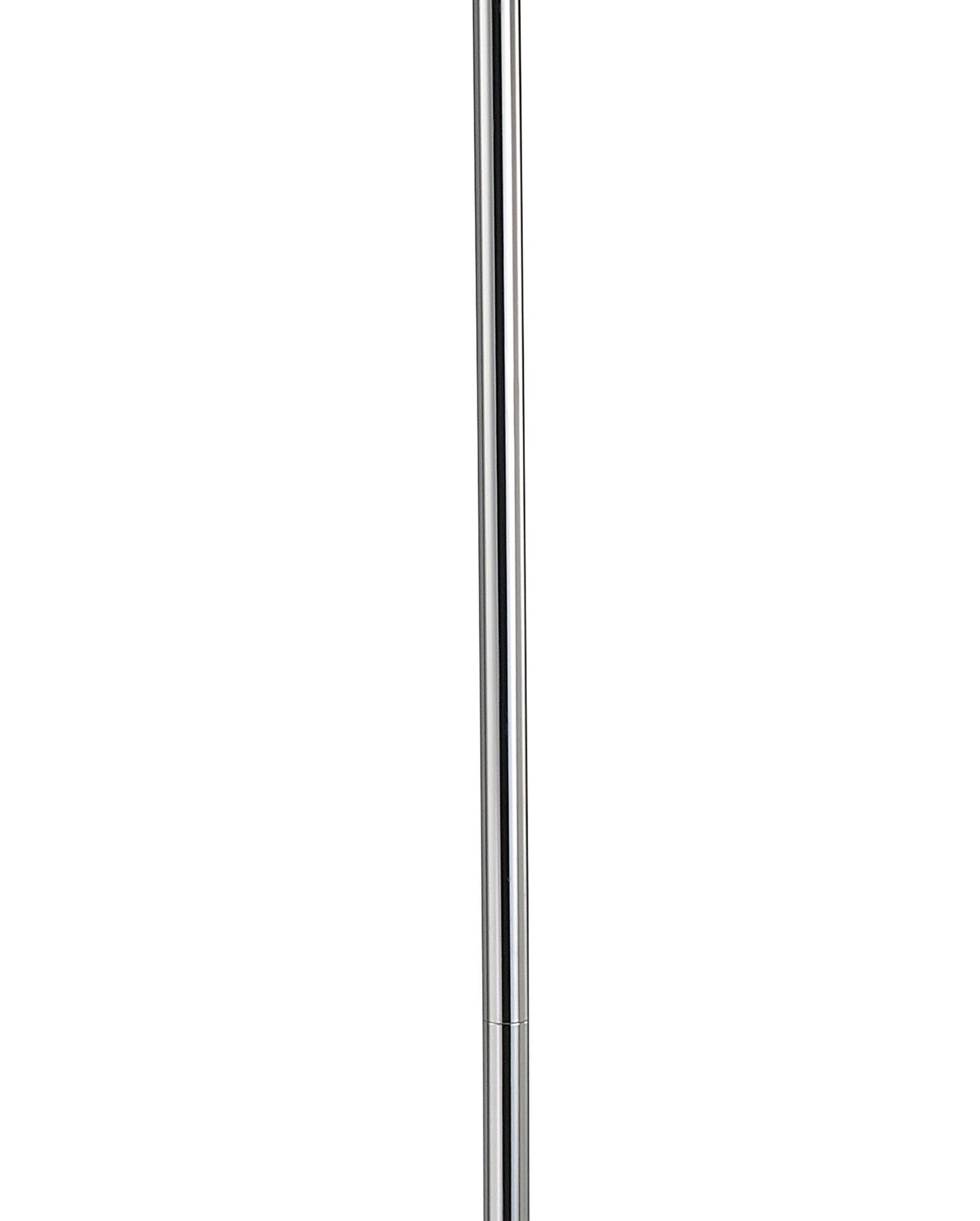 Mediterraneo Floor Lamp 2 Light E27, Polished Chrome / Frosted White Glass by Mantra