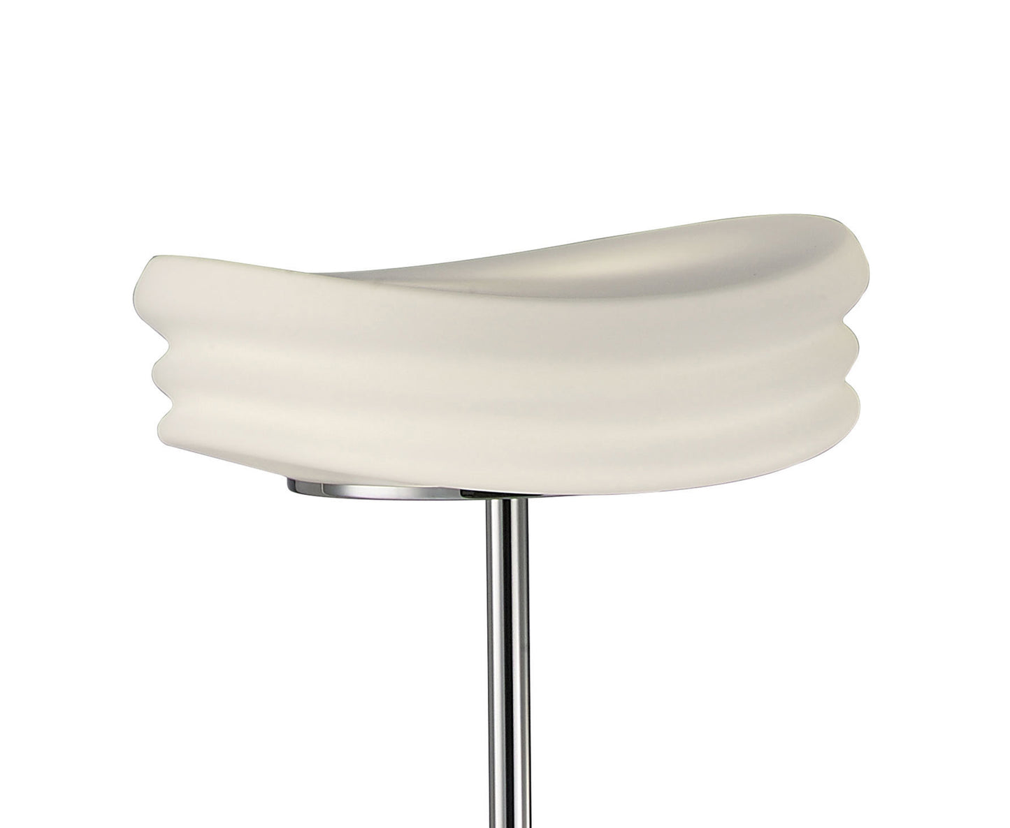 Mediterraneo Floor Lamp 2 Light E27, Polished Chrome / Frosted White Glass by Mantra