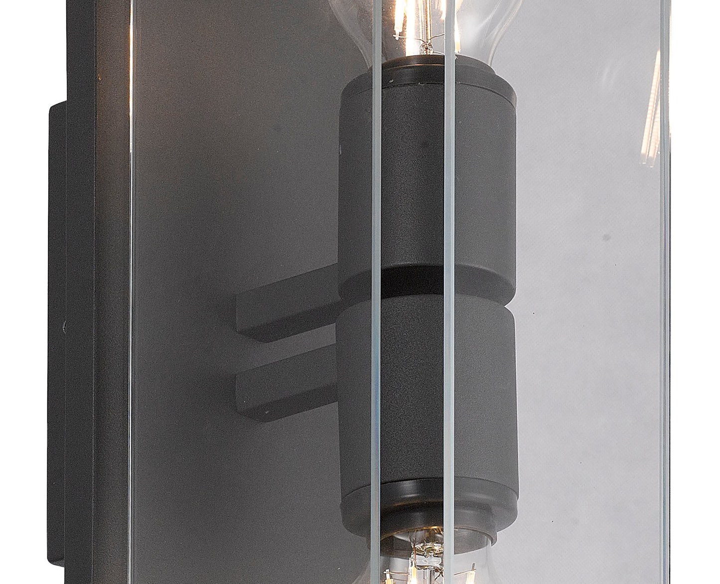 Meribel Wall Lamp, 2 x E27, IP54, Graphite, 2yrs Warranty by Mantra