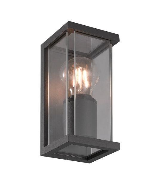 Meribel Wall Lamp, 1 x E27, IP54, Graphite, 2 Years Warranty by Mantra