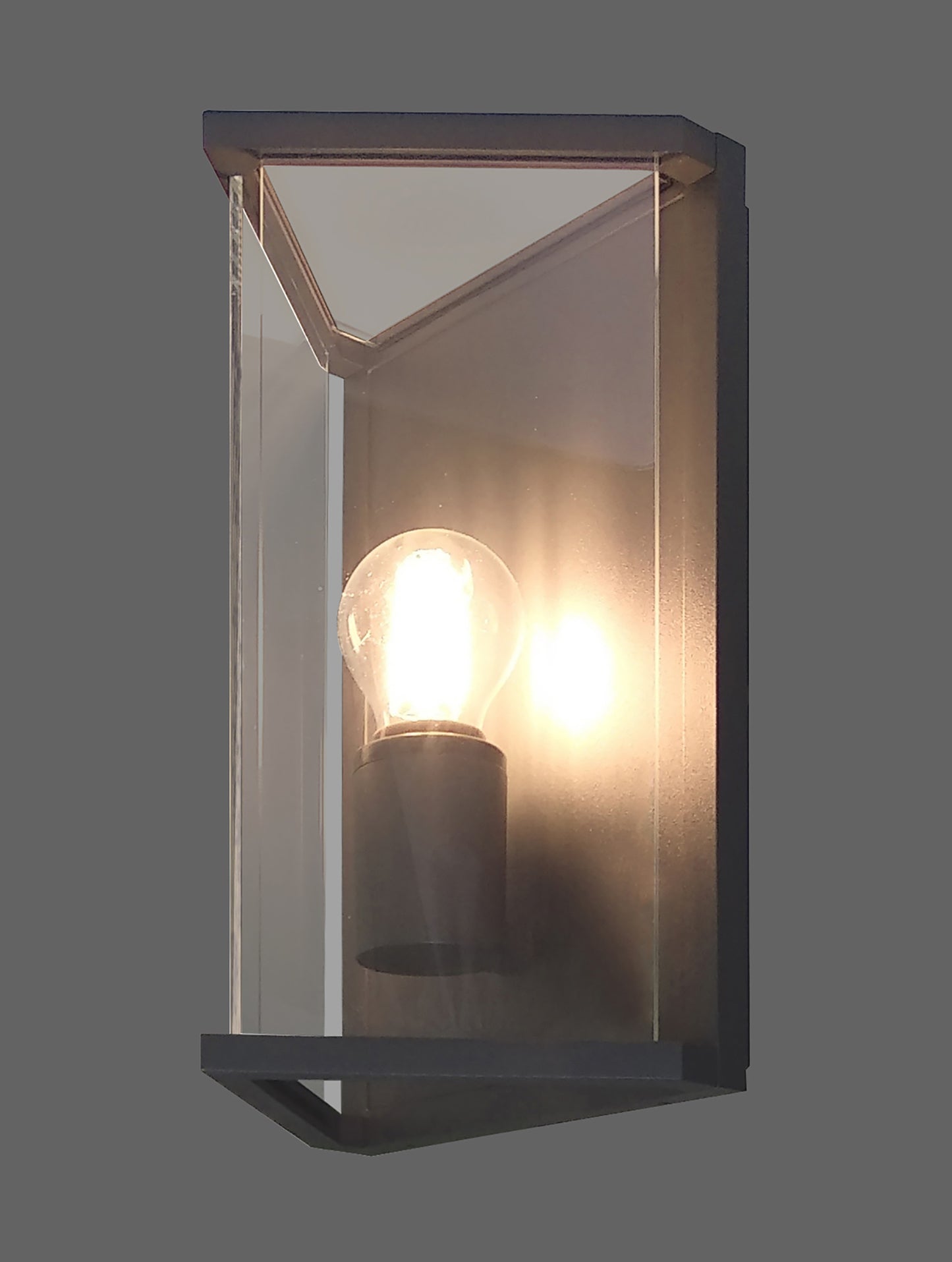 Meribel Wall Lamp 1 x E27, IP54, Graphite, 2 Years Warranty by Mantra