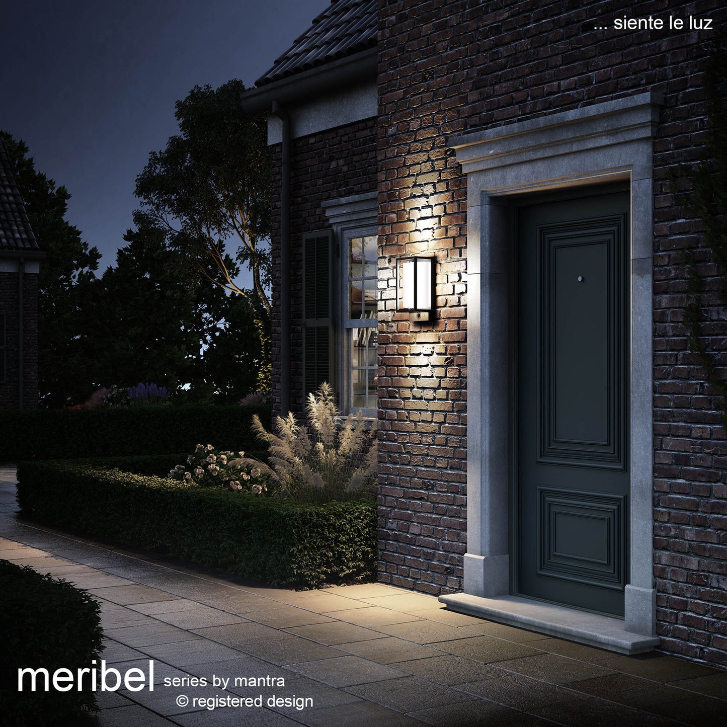 Meribel Wall Lamp 2 x E27, IP54, Graphite, 2 Years Warranty by Mantra