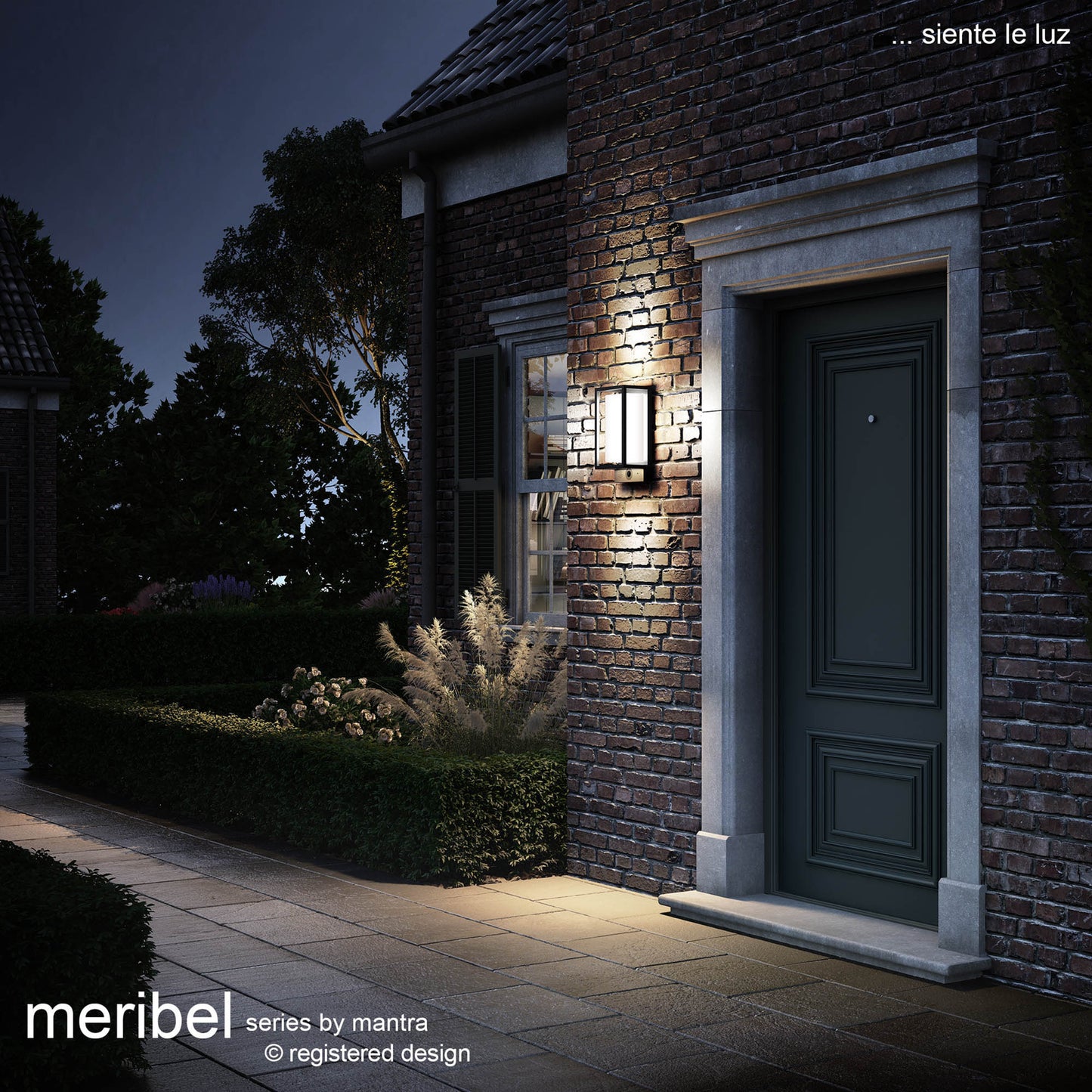 Meribel Pedestal Lamp, 1 x E27, IP54, Graphite, 2yrs Warranty by Mantra