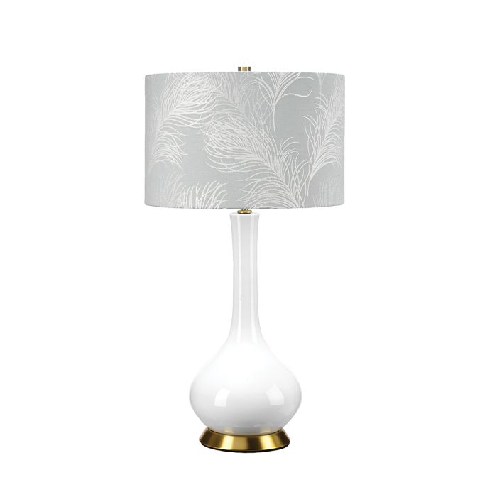 Milo 1 Light Table Lamp - Aged Brass, White, Blue