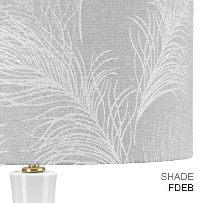 Milo 1 Light Table Lamp - Aged Brass, White, Blue