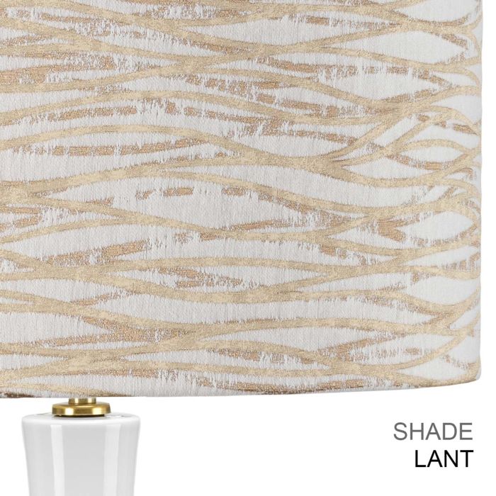 Milo 1 Light Table Lamp - Aged Brass, White, Blue