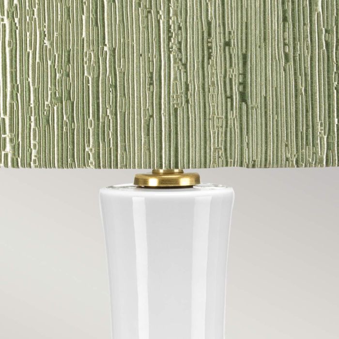Milo 1 Light Table Lamp - Aged Brass, White, Green